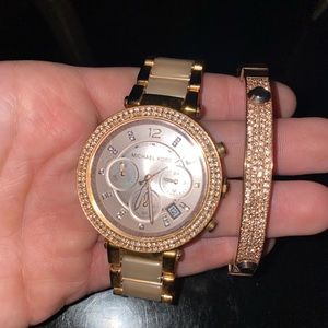 Michael Kors rose gold set
